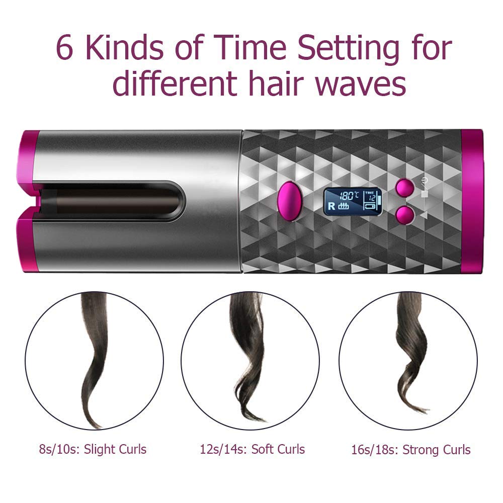 Auto-Rotating Ceramic Hair Curler