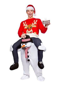 Snowman Carry Me Ride on Stag Mascot Costume